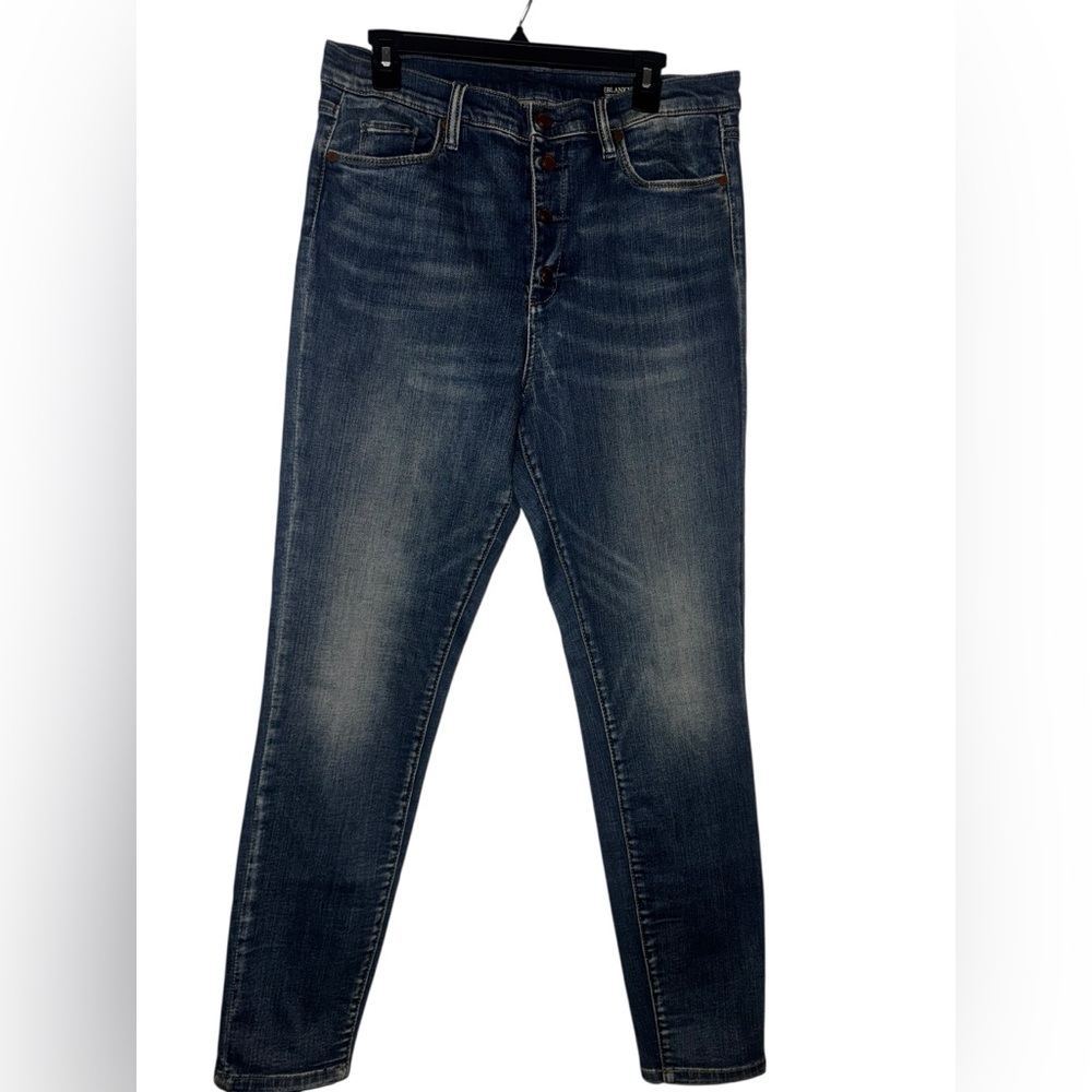 Blank NYC Women's The Greg Jones medium wash Blue Jeans with front buttons